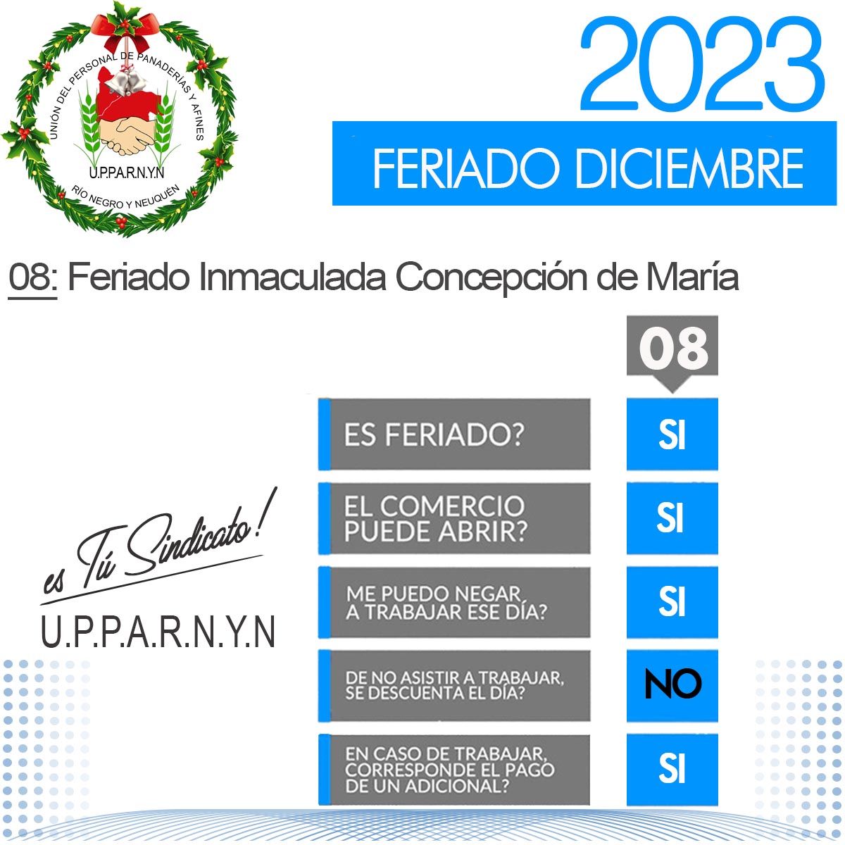 Feriados Diciembre 2023